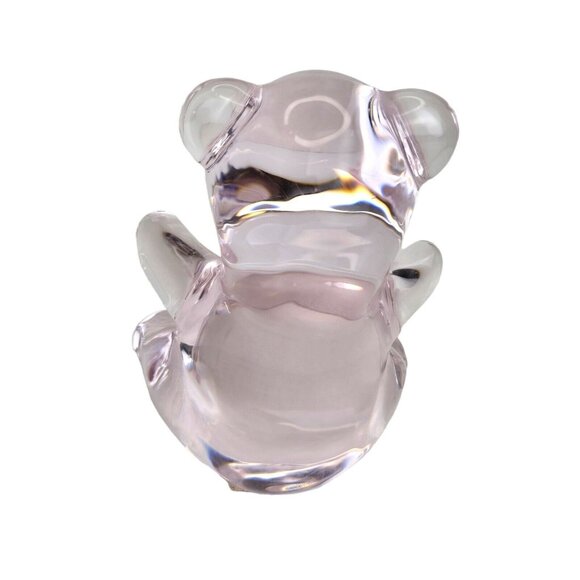 Set Of 2 Oneida 24% Lead Crystal Pink Teddy‎ Bear & Seal Figurine Paperweights - Picture 5 of 15